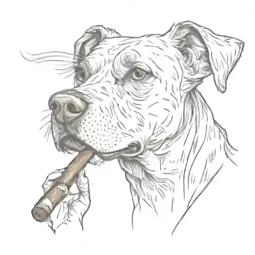 Dog Smoking A Cigar