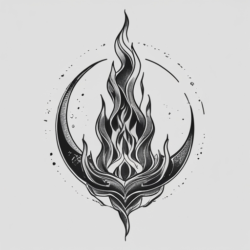 Sacred Moonfire Tattoo idea