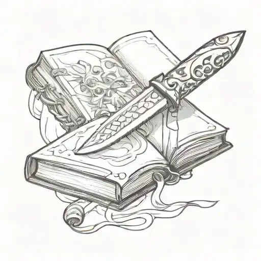 Book With Knife