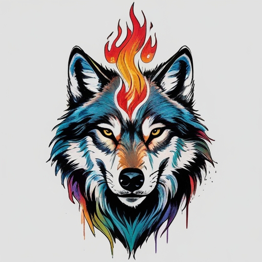 Sacred Flame of the Wolf’s Path Tattoo idea