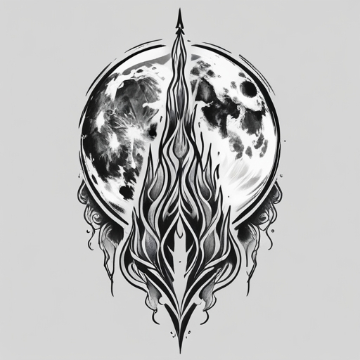 Silver Moonfire Tattoo idea