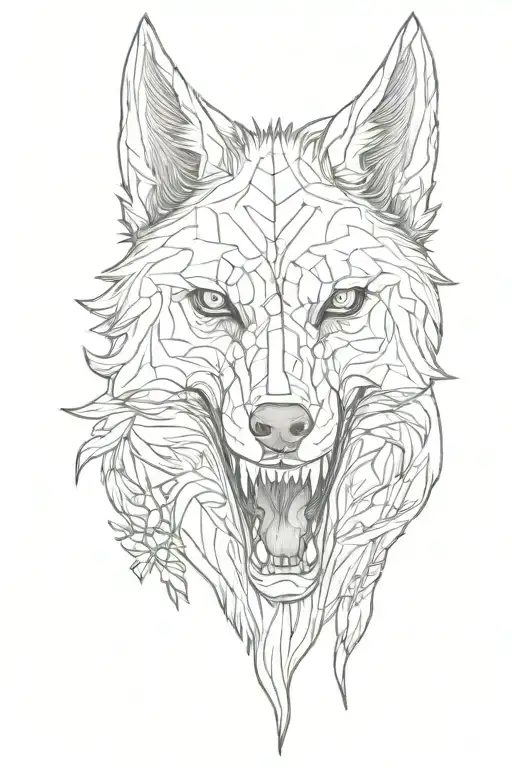 Wolf Skull Face