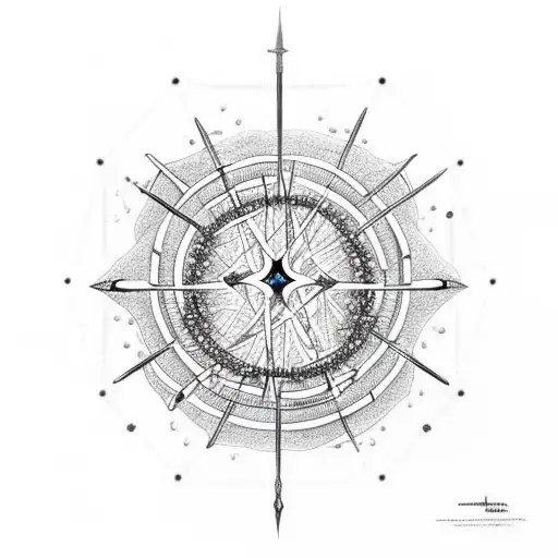Dna Molecule Pierced By A Sword