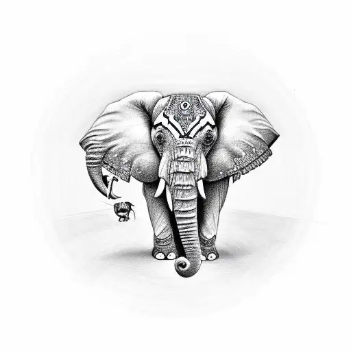 Elephant And Owl On Ring