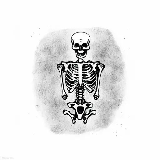 Skeleton Portraying Love And Number 8