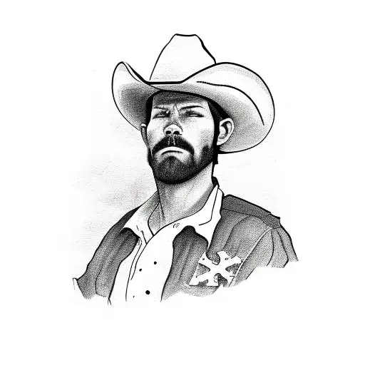 Cowboy With Christian Cross