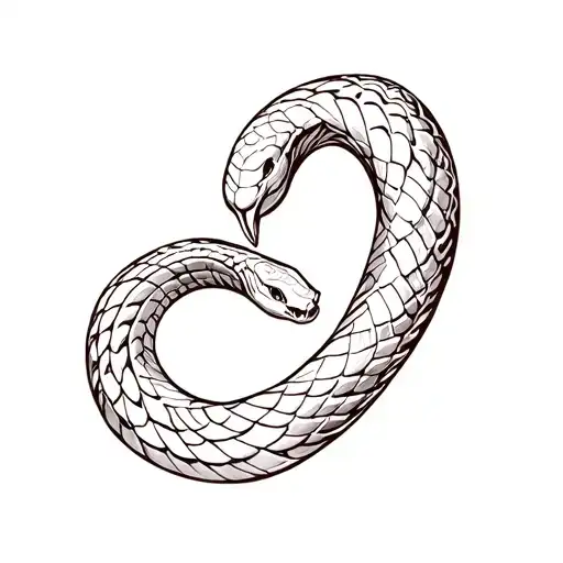 The Number 0 As A Snake Coiling