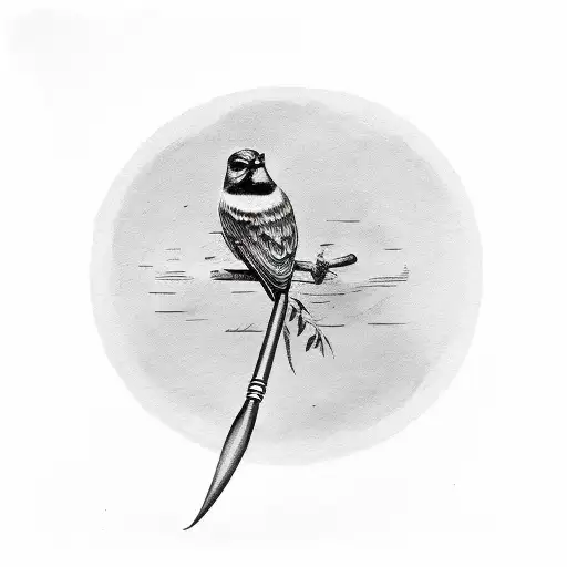 Bird Holding Olive Leaf