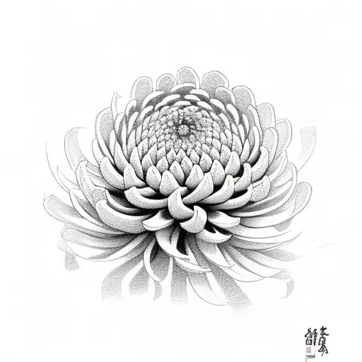 Snake With Chrysanthemum