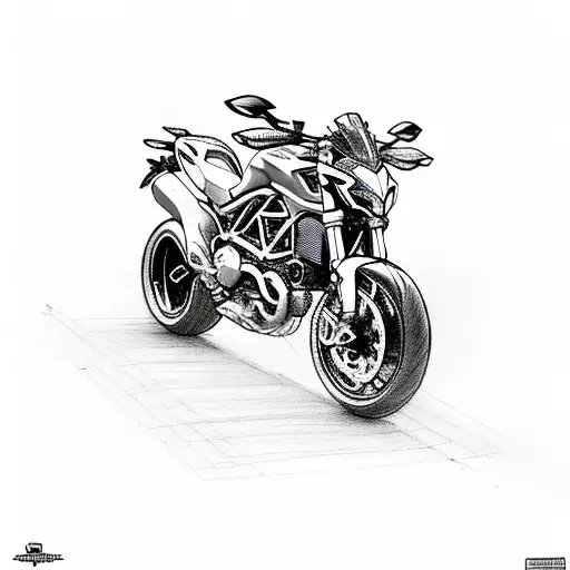 Ducati Hypermotard 1100 With A Female Driver