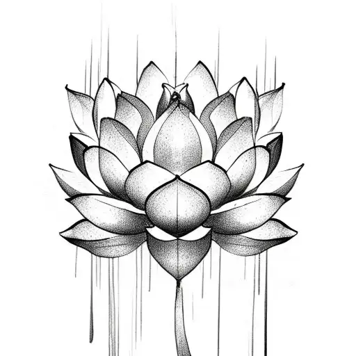 Cross With Lotus Flowers Around