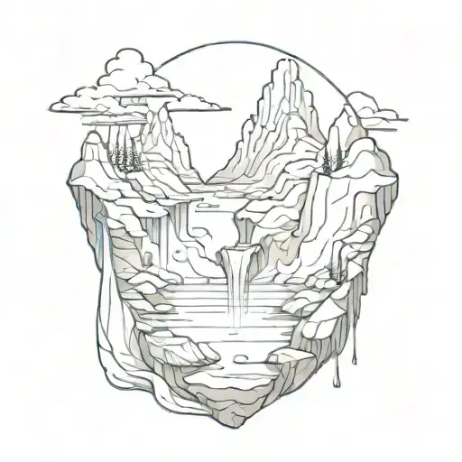 Droplet And Inside The Mountain Formation And Groundwater Can Be Seen