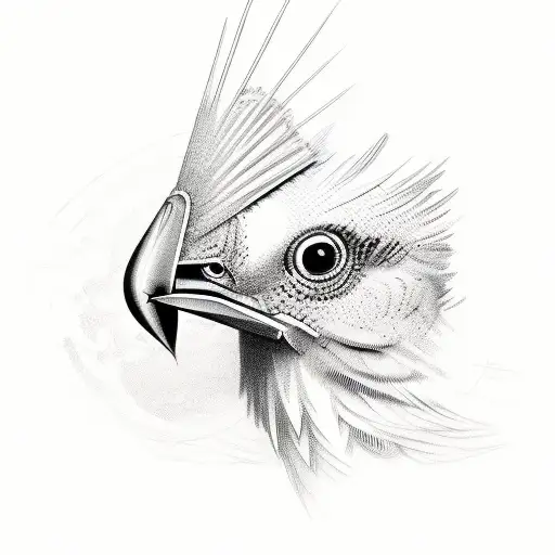 Phenoix Rising Bird With Sharp Face