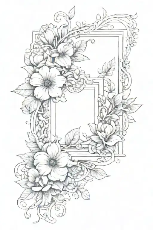 Floral Frame Book