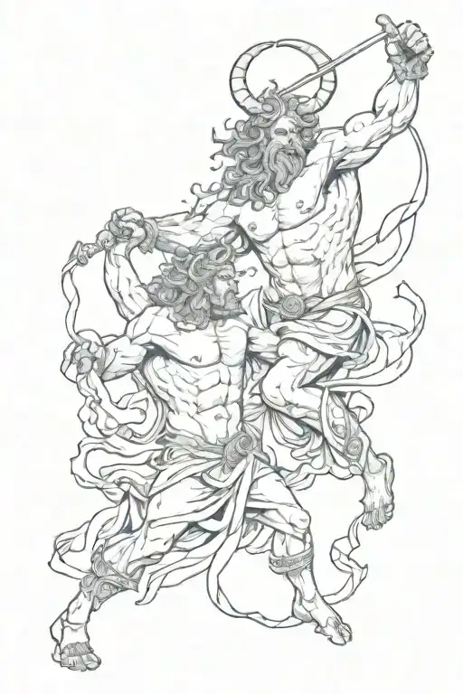 Dionysos Fighting A Demon
