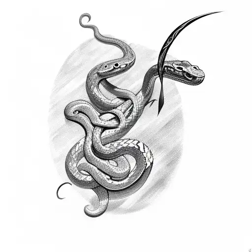 Snake With Sword