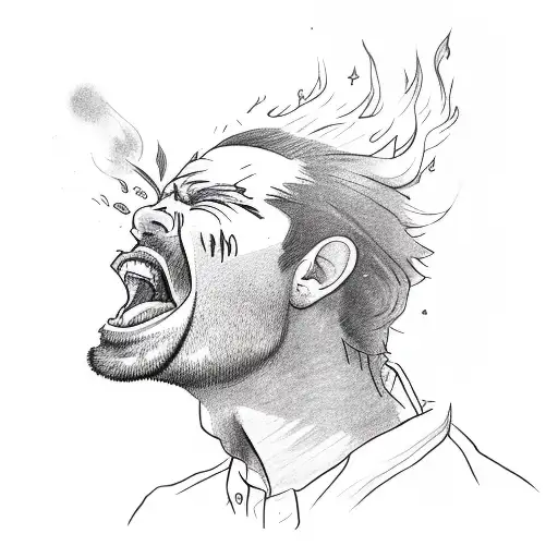 Man On Fire Screaming In Pain