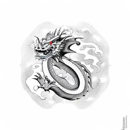 Japanese Dragon In A Scientific Laboratory