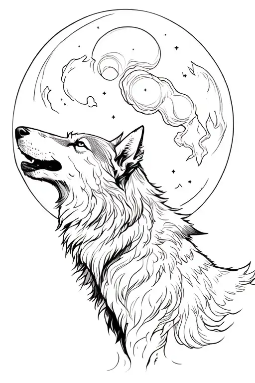 Wolf Howling At The Moon