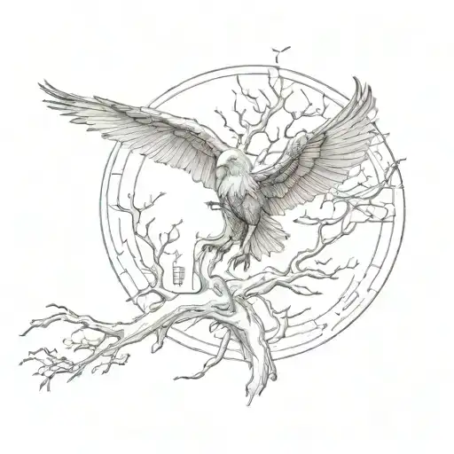 Tolkien Tree Lord Of The Eagle Flying