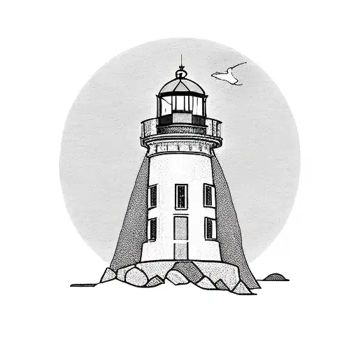 Lighthouse With Lake