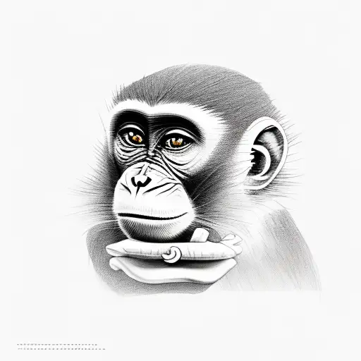 Monkey Holding Mango