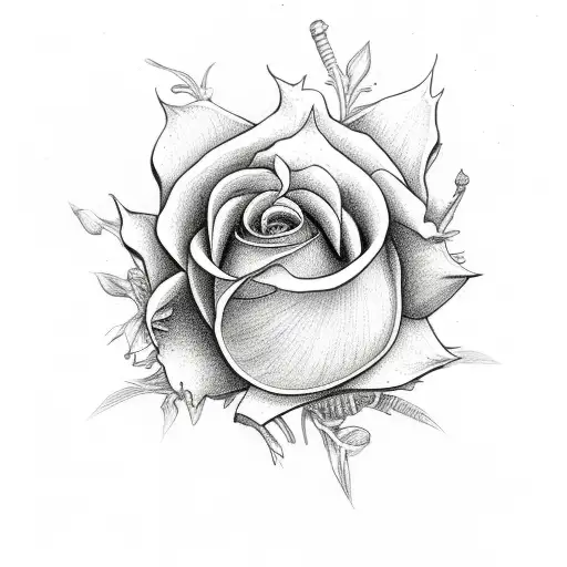 Paying Skeleton On Flowers