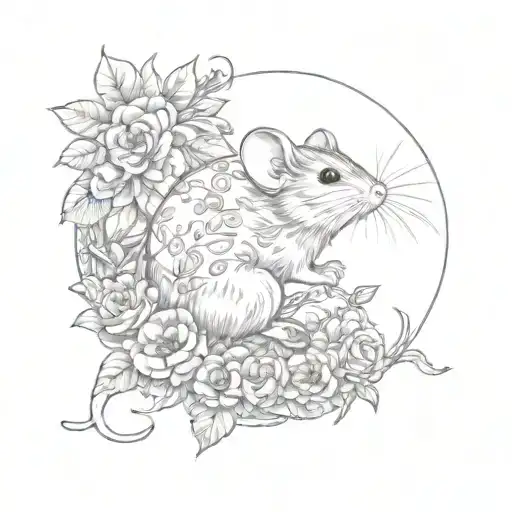 Cute Mouse Inside Of A Floral Wrath Deadly Sin