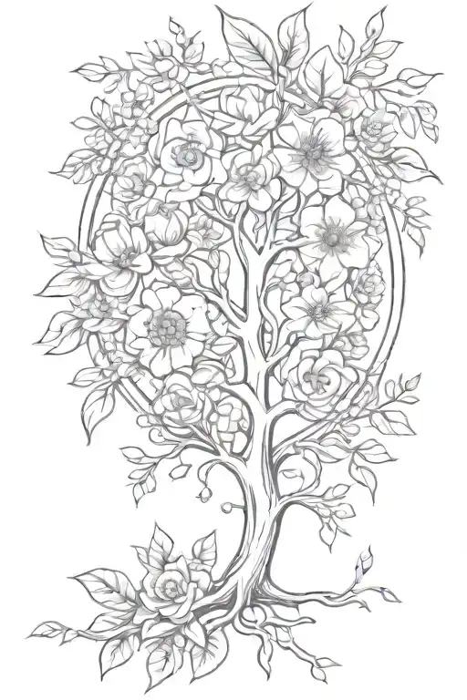 Tree Of Life Flower Bouquet End Line