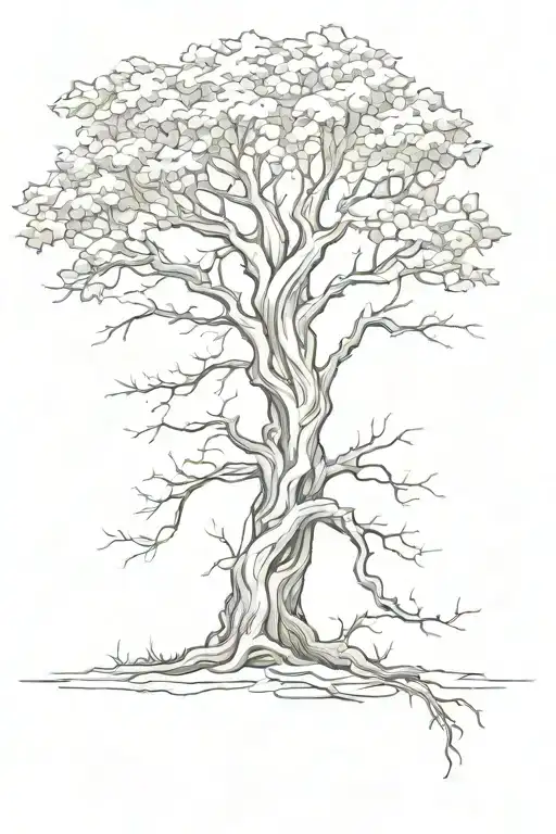 Tree That Wraps From Shoulder To Upper Chest