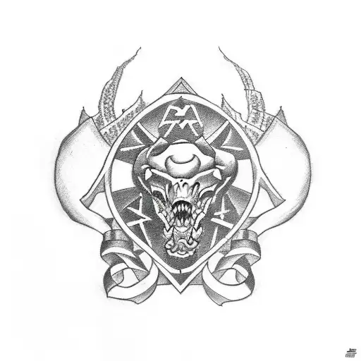 Incorporate Military Symbols And Reptiles In A Tattoo Inspired By Ukrainian Folklore