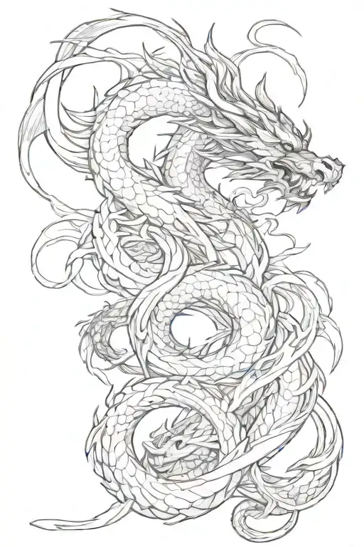 Dragon And Samurai Red And Black