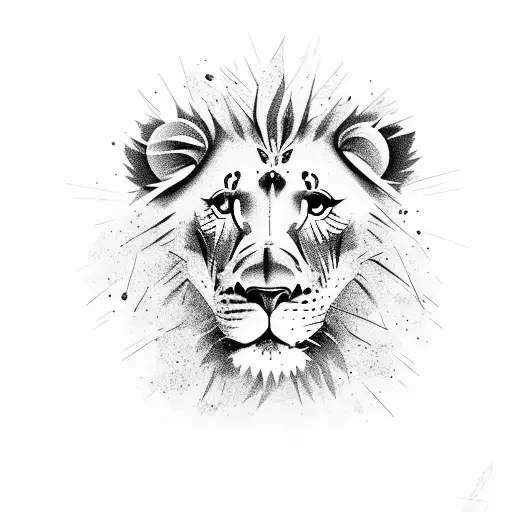 Trash Polka Lion With North Star