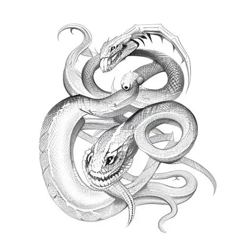 Snake With Devil Wings