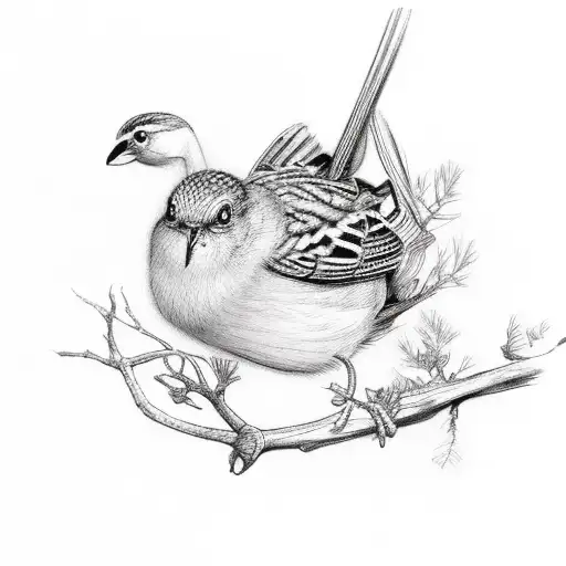 Hornero Bird On A Branch With Family And House