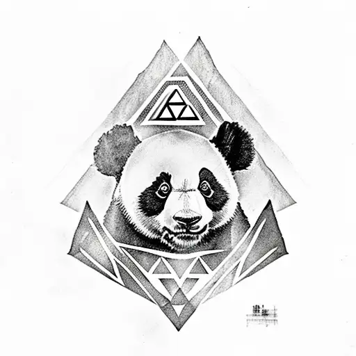 Panda Climbing Triforce Zelda