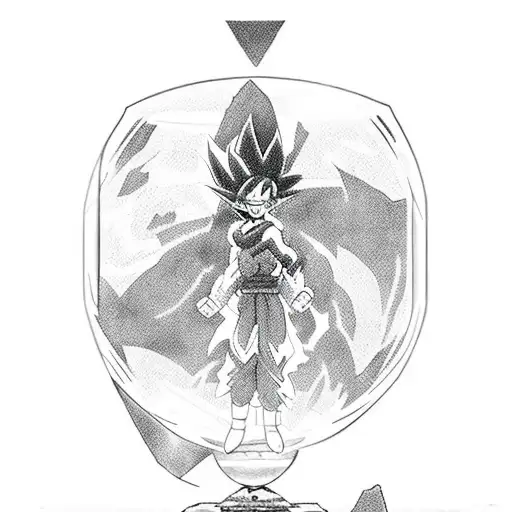 Goku Inside Hourglass Fight With Send