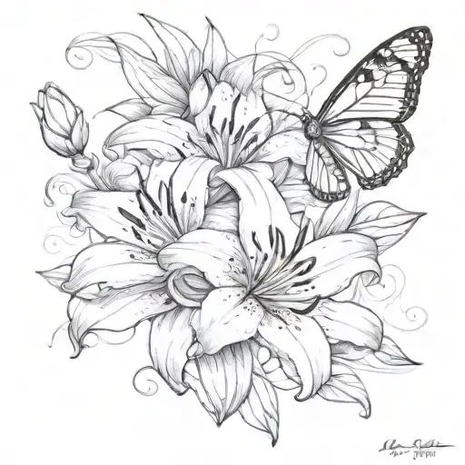 Lily And Butterfly For Men