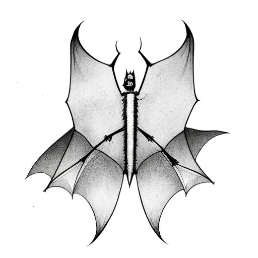 A Bat That Flies In Black And White