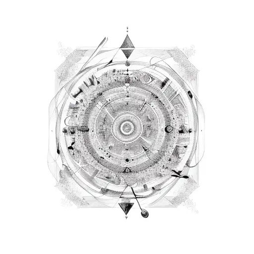 A Music Sheet Intertwined With Intricate Jungian Symbols And Archetypes