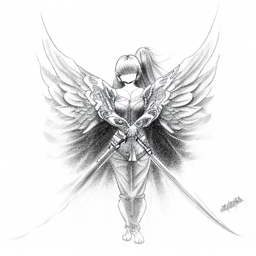Angel On Kawasaki Ninja