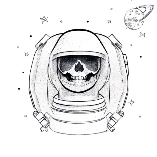 Astronaut Skeleton Inside Spacesuit And He Is In Space