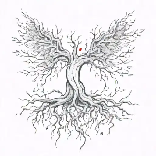 Tree Roots And Wings