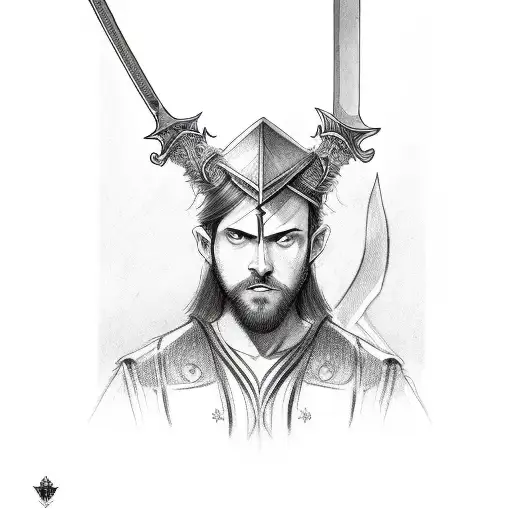 Sword Being Held Over Someone's Head By A String