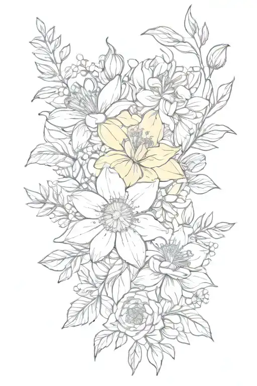 March April May May July August Birth Flower Bouquet