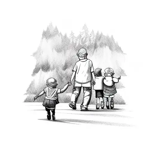 Kids With Grandparents Leading Them Through Life