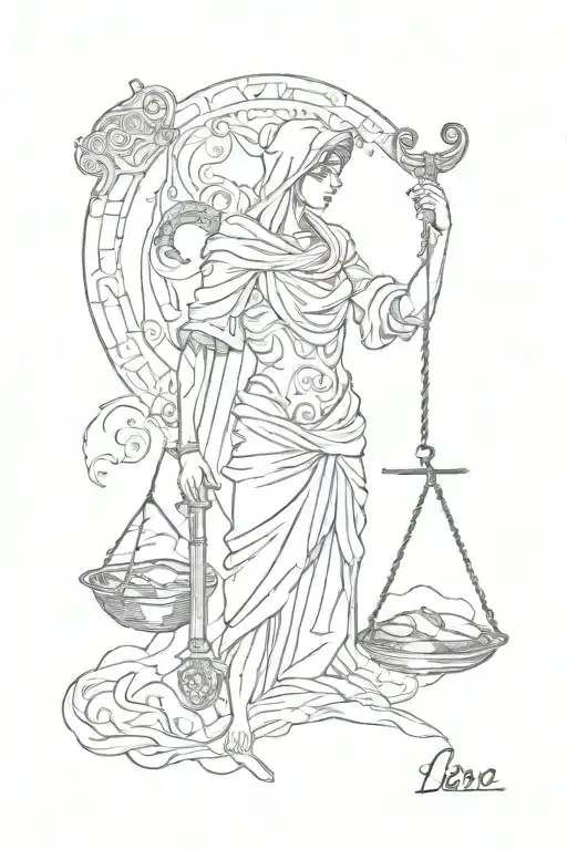 Silhouette In The Hood Holding Libra In Hand And Back Ground