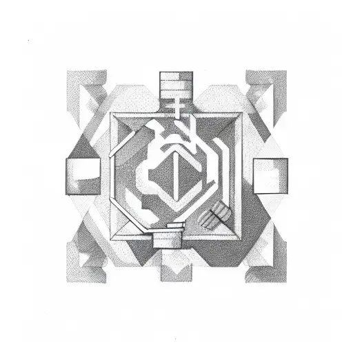 Investment-themed Geometric Pattern With Coffee Beans