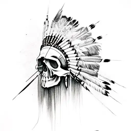 Native American Skull Head Drees