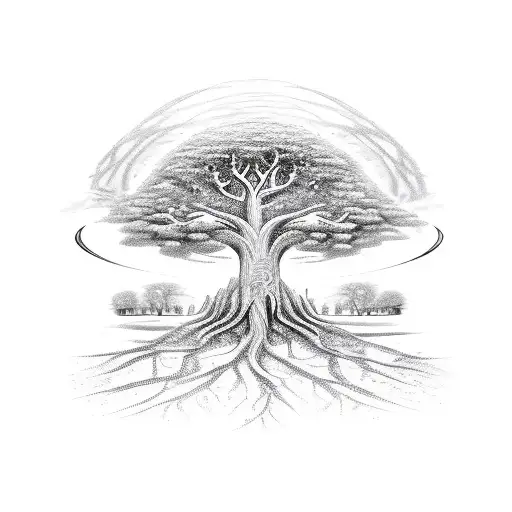 Tree Of Life With The Word Jon In It In Cursive